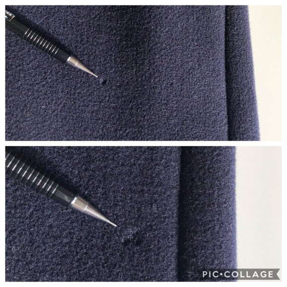 Sandro Paris Navy Colorblock Tailored Wool Coat 36 - Picture 14 of 15